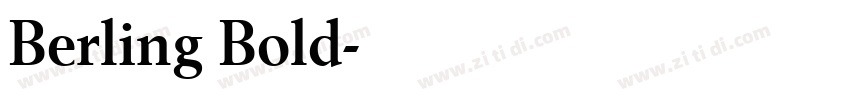 Berling Bold字体转换